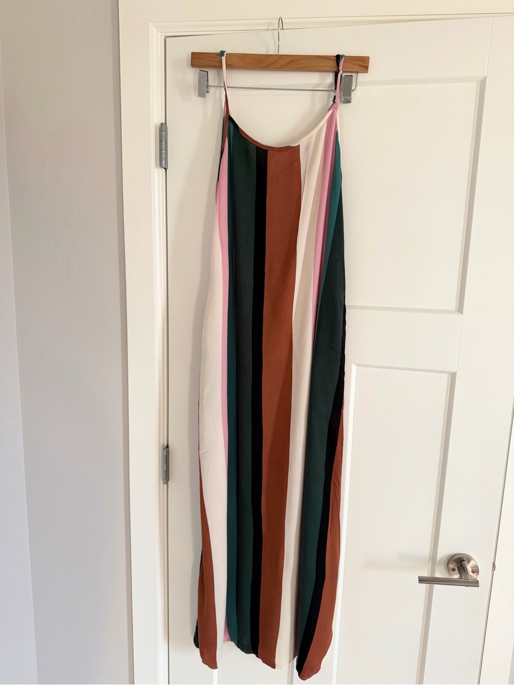 ODDY Striped Multicolor Slip Dress- Pink, Brown & Green size S - Picture 4 of 9